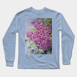 Lilacs watercolour painting Long Sleeve T-Shirt